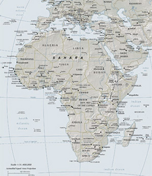 Africa, a CIA map.