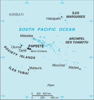 CIA map of French Polynesia.