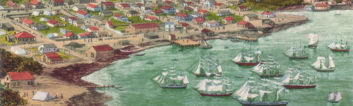 Ships in San Francisco Bay 1850.